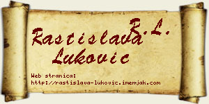 Rastislava Luković vizit kartica